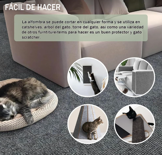 Tapete Rascador Para Gatos Cuida Muebles